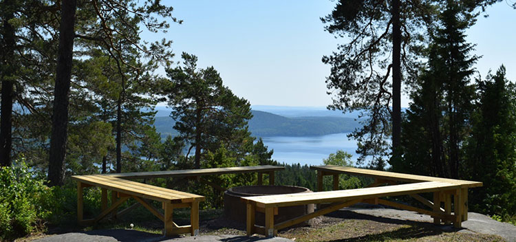 Grillplats på toppen av Valfjället