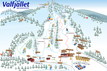 Pistkarta Valfjället Skicenter
